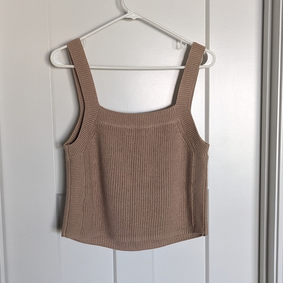 Reformation Yeta Camel Sweater Knit Tank sz L - Picture 5 of 5